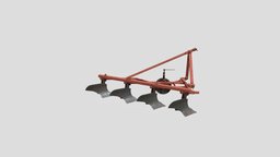 Tractor plow plow, vehicle, gameready