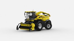 3d Model combine green, plants, machinery, new, harvester, collection, holland, agricultural, corn, combine, self-propelled, fodder, of, fr-680