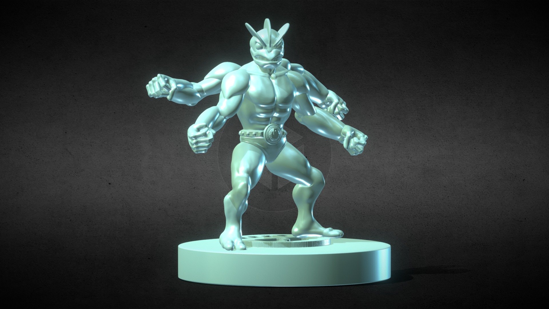 A Machamp Figurine based in the Pokemon of first-generation made in Zbrush for Sculptober 2020 ready for 3D Print I included the OBJ, STL, and ZBrush Tool also, I included a ZBrush Tool Machoke A Pose and Machamp Figurine T Pose I added if you want to finish those sculpts and pose it whether you want If you need 3D Game Assets or STL files I can do commission works 3d model