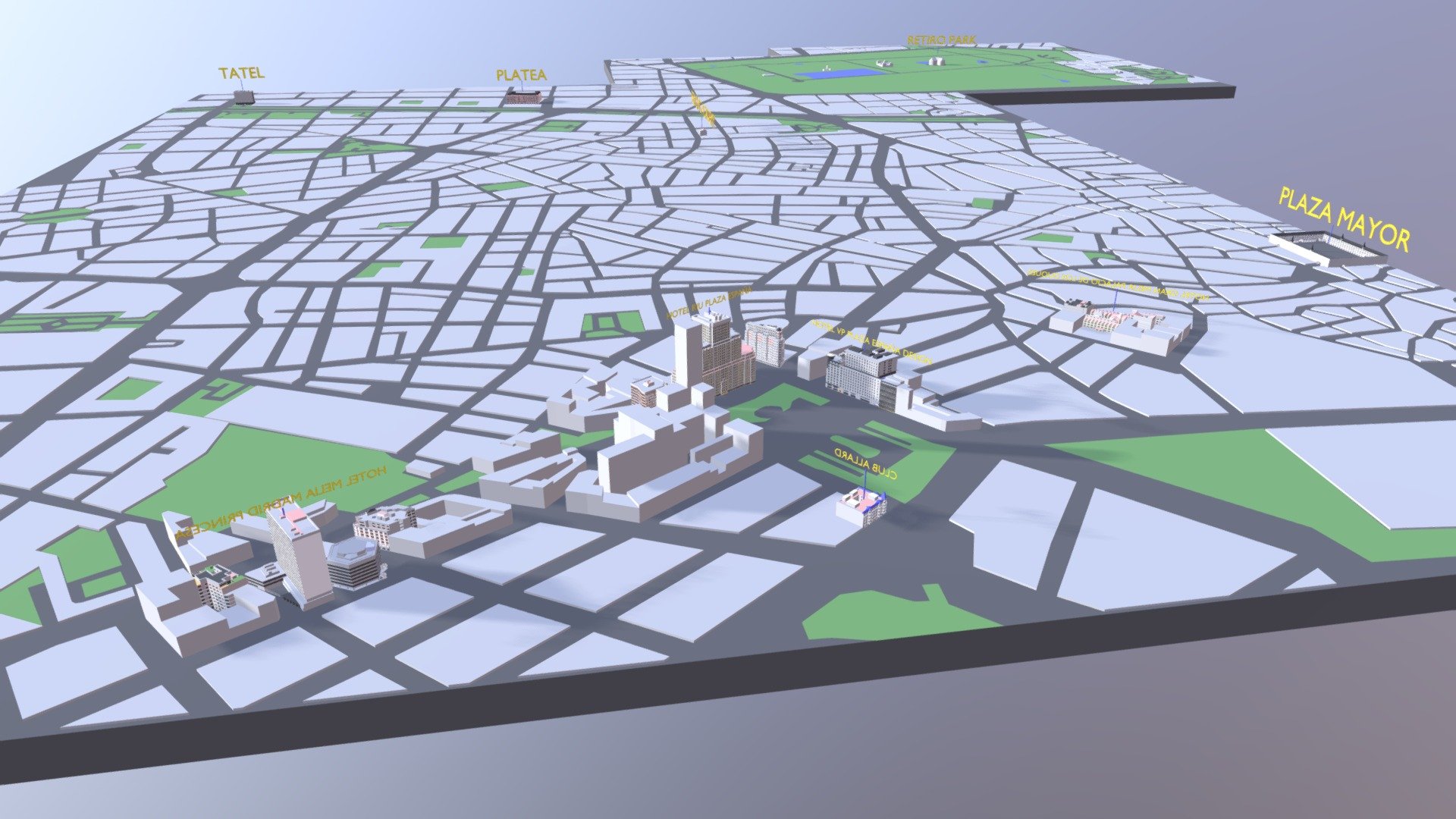 Madrid Map - Download Free 3D model by CONVENTIA (@josblaz22) 3d model