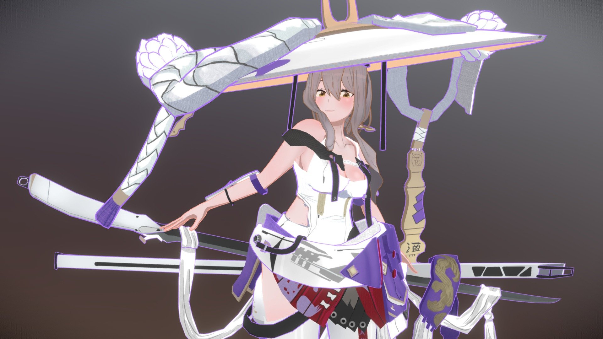 Hello, this is a 3D fanart of my favorite character in Nikke: Goddess of Victory, Hope you like it!

A wandering swordswoman from Pioneer. With no one place to call home, she walks the land alone, seeking to reclaim the land from the Raptures one cut at a time. As a result of wandering by herself for the most part, she's become very adept in foraging and crafting sustenance on the surface 3d model