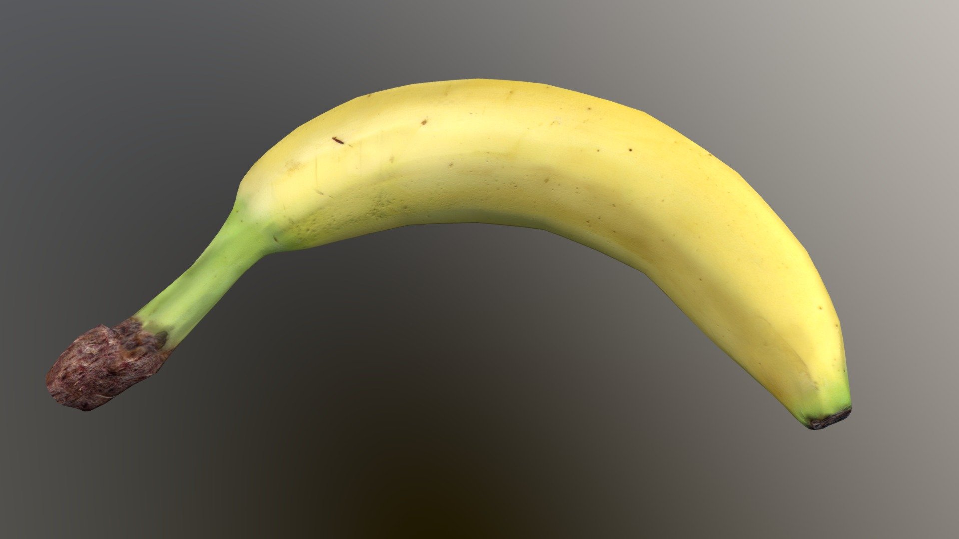 Banana 3d modeled and texture painted in Blender 3d model
