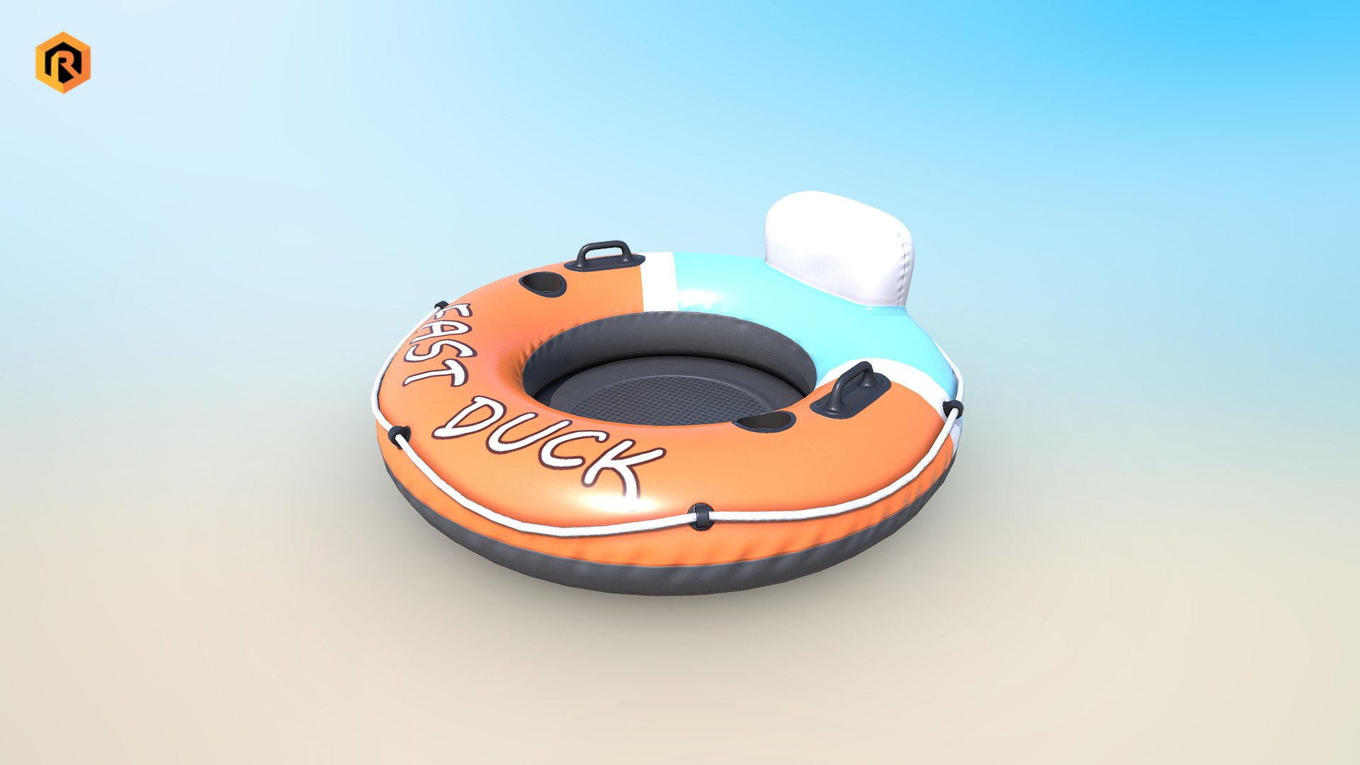 High quality low-poly 3D model of Inflatable Wheel Beach Toy with backrest. 

Comfortable wheel will ensure blissful relaxation while relaxing by the water :)

This 3D model is best for use in games and other VR / AR, real-time applications such as Unity or Unreal Engine.

It can also be rendered in Blender (ex Cycles) or Vray as the model is equipped with all required PBR textures.

Model is built with great attention to details and realistic proportions with correct geometry. 
We have made every effort to ensure these textures are as detailed as possible and made with the greatest care.

Models Info:

- PBR BeachToy texture set 4096 (Albedo, Metallic, Smoothness, Normal, AO)

- 4450 Triangles

- 2809  Vertices

- Model is one mesh

- Model completely unwrapped

- Model is fully textured with all materials applied

- Pivot points are correctly placed to suit animation process

- Model scaled to approximate real world size
- All nodes, materials and textures are appropriately named - Inflatable Wheel Beach Toy - Buy Royalty Free 3D model by Rescue3D Assets (@rescue3d) 3d model