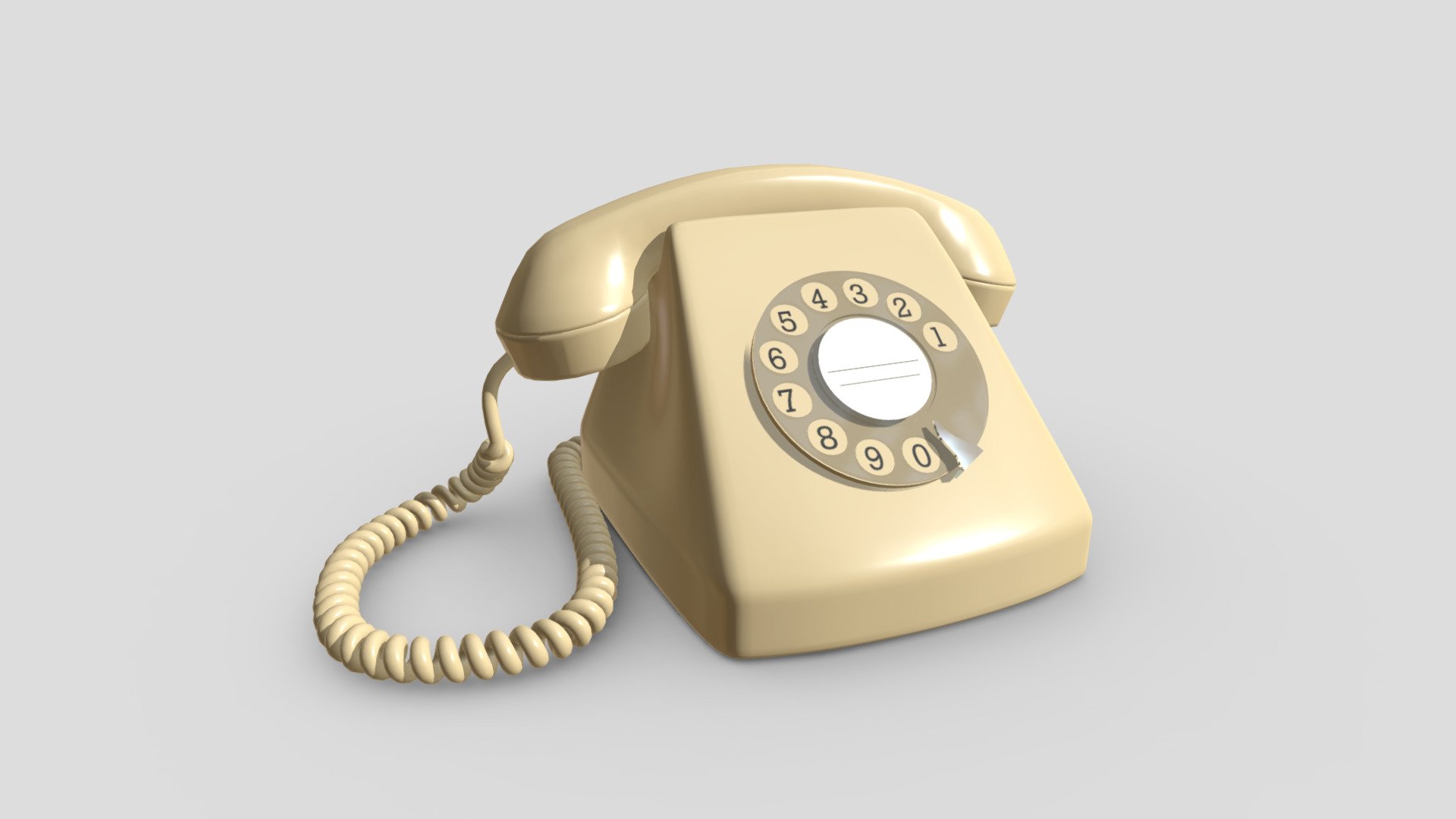 this is a low poly and unbranded home line telephone - Home Telephone - Buy Royalty Free 3D model by assetfactory 3d model