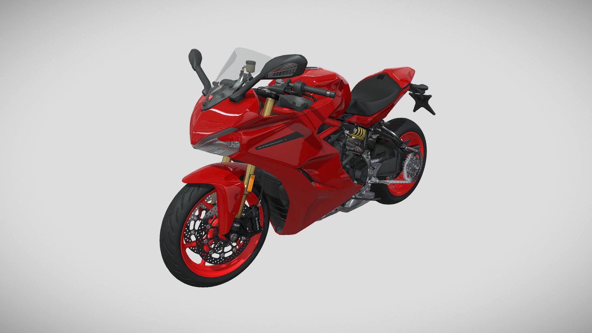 Sports bike 3d model made in Blender - Sports Bike - Download Free 3D model by Futurealiti 3d model
