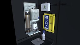 Eyewash Station Mobile Chemical Lab hard, surface, chemical, science, substance, unity, unity3d