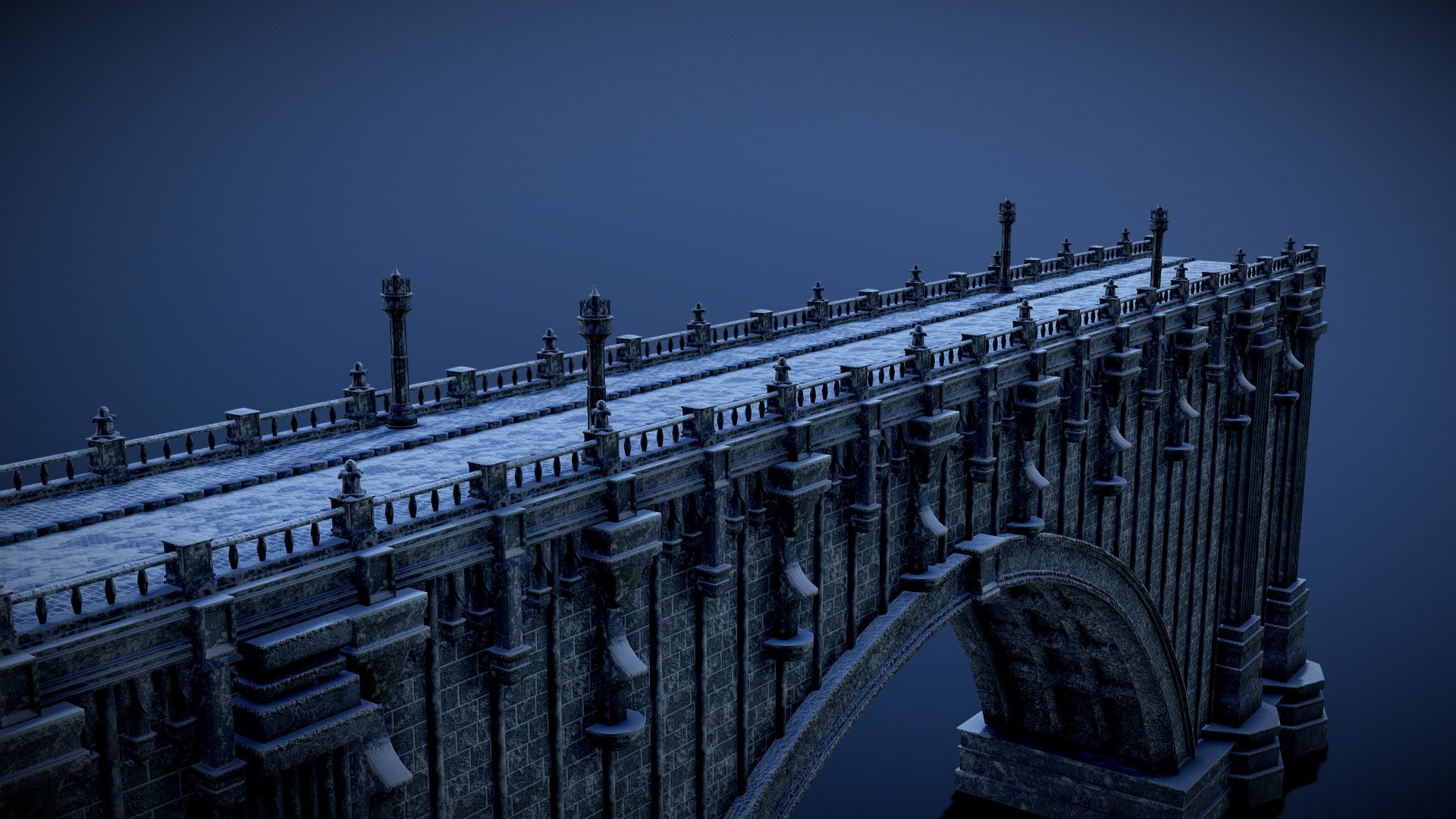 A snowy bridge.  Tribute to a fantastic game.

Modeled in Blender and textured in Substance Painter 2017 3d model