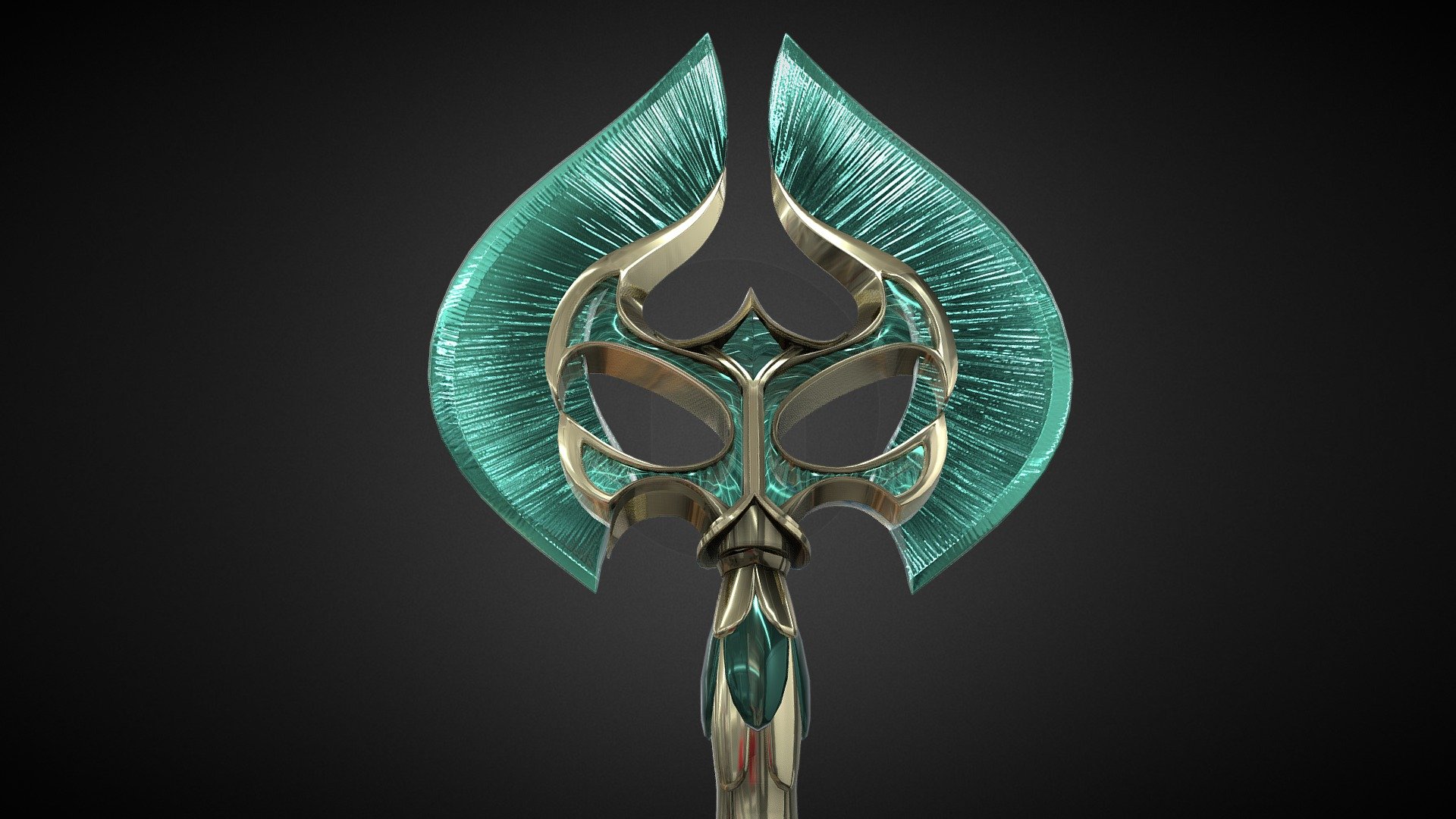 This is my first Piece that was crafted from Skyrim. i love the edge of this particular axe. I am still waiting for the next gen of Elder scroll - Glass axe - Buy Royalty Free 3D model by Art_workshop 3d model
