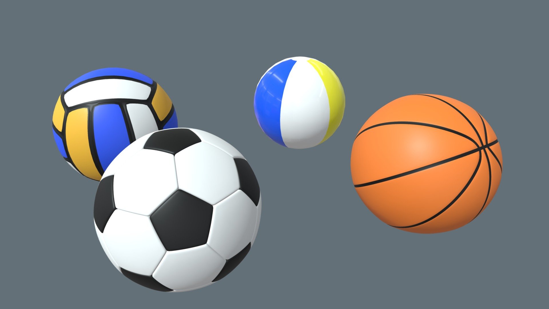 Sports Balls - Download Free 3D model by rodrivgm 3d model