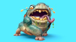 "The Bog-Hoggle" cinema, mouth, cute, dog, pokemon, monsters, videogame, frog, creatures, bulldog, fantastic, tooth, realistic, slime, lex, dangerous, character, animal, monster, runny, slobbery