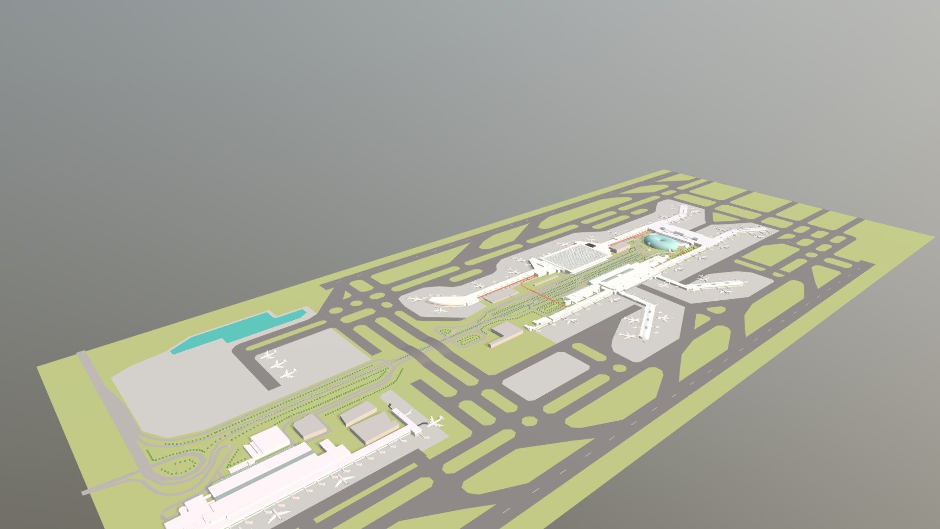 Changi Airport - Buy Royalty Free 3D model by Einel Team (@linhlannguyenhcm) 3d model