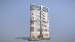 MSK Building 63 tower, empire, hotel, exterior, architectural, apartment, skyscraper, bank, town, avenue, moscow, ussr, cityscape, metalness, tivsol, low-poly, game, pbr, house, home, city, building, street