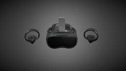 HTC Vive focus 3 headset, quest, htc, focus3d, htcvive, htc_vive, htc-vive, pbr-texturing, lowpoly, model, quest2, quest3