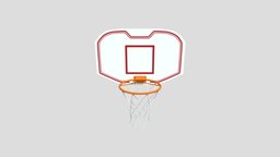 Basketball net basketball, obj, net, sweethome3d, low, poly, design