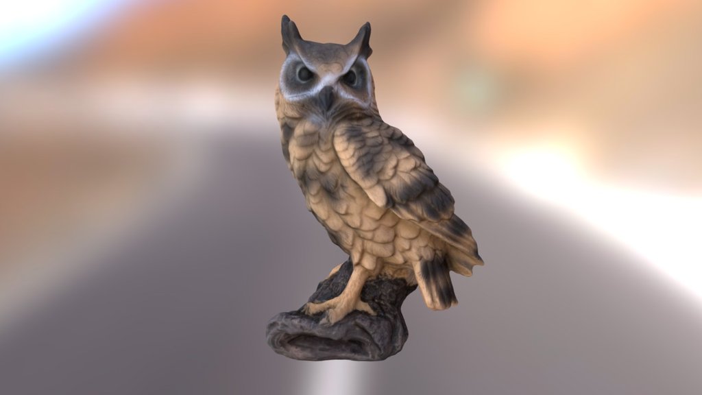 This is a 3D scan of an Owl figurine done with a DIY home scanner 3d model