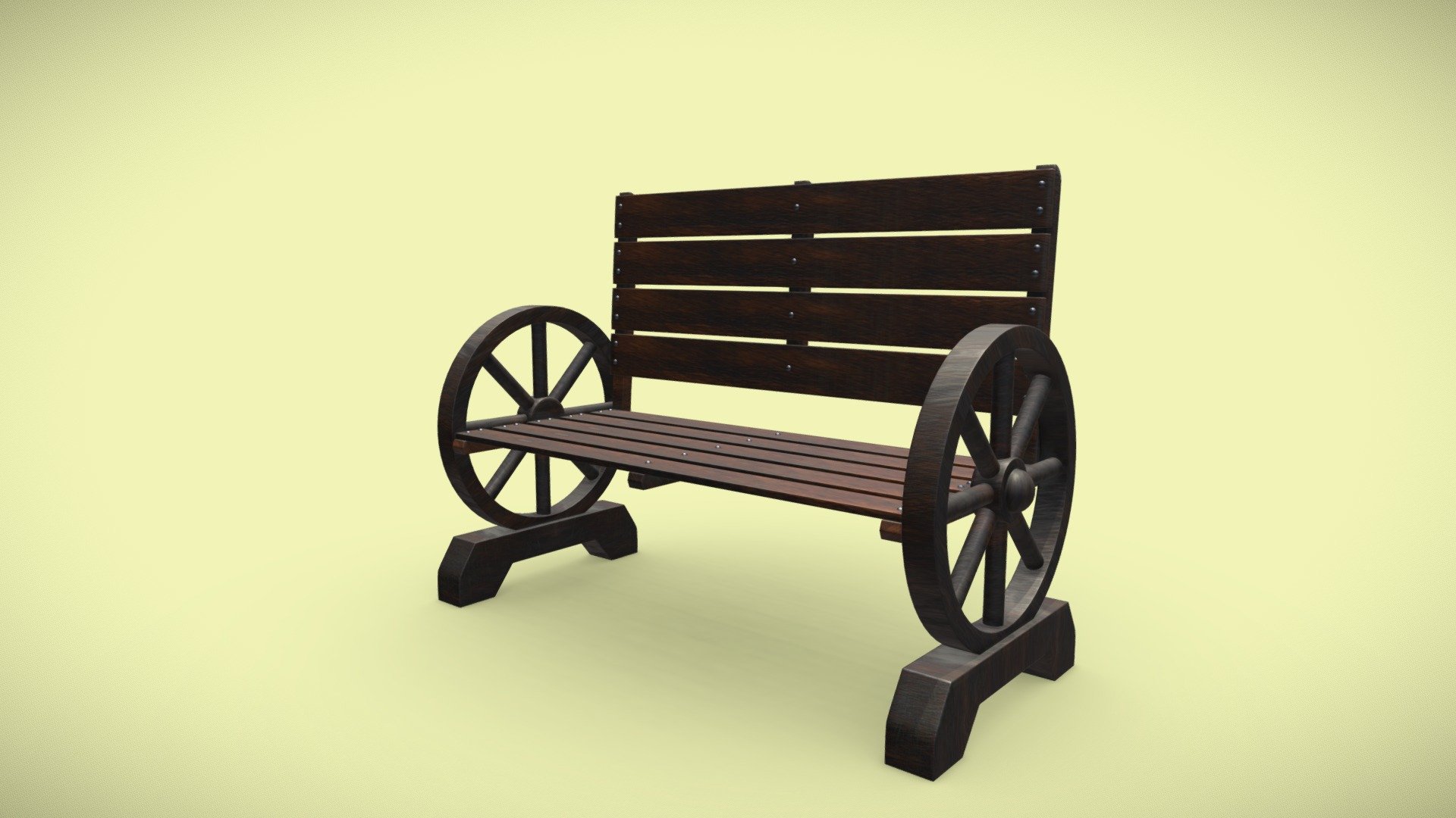 This 3D model is a Old Bench
Made in Blender 2.8x (Cycles Materials) and Rendering Cycles.
Main rendering made in Blender 2.8 + Cycles using some HDR Environment Textures Images for lighting which is NOT provided in the package!

What does this package include?
3D Modeling of a Heart Wooden Decoration Box
Textures of 3D model  in 2K (Base Color, Normal Map, Roughness) 

Important notes 
File format included - (Blend, FBX, OBJ)
Texture size -  2K (Base Color, Normal Map, Roughness) 
Uvs non - overlapping
Polygon: Quads
Centered at 0,0,0
In some formats may be needed to reassign textures and add HDR Environment Textures Images for lighting.
Not lights include 
Renders preview have not post processing
No special plugin needed to open scene.

If you like my work, please leave your comment and like, it helps me a lot to create new content.
If you have any questions or changes about colors or another thing, you can contact me at  we3domodel@gmail.com - Old Bench - Buy Royalty Free 3D model by We3Do (@we3DoModel) 3d model