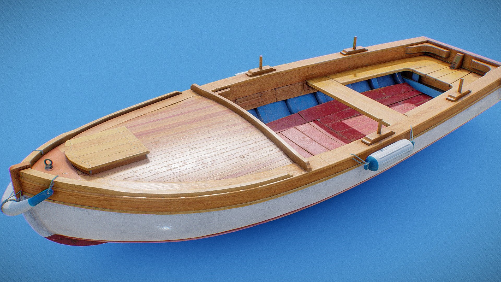 Highly detailed rowboat
30048 tris.

4096x4096 (Albedo, Metalic, Roughness, Normal) - Rowboat - 3D model by Serhii3D 3d model