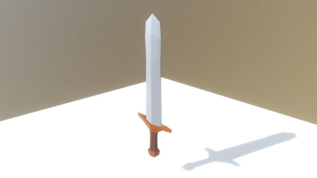 Low Poly Cartoon Sword Tris:210 - Low Poly Cartoon Sword - 3D model by mrx4u2000 3d model