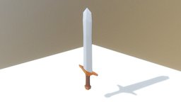 Low Poly Cartoon Sword