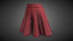 Female Red Skirt Style 1