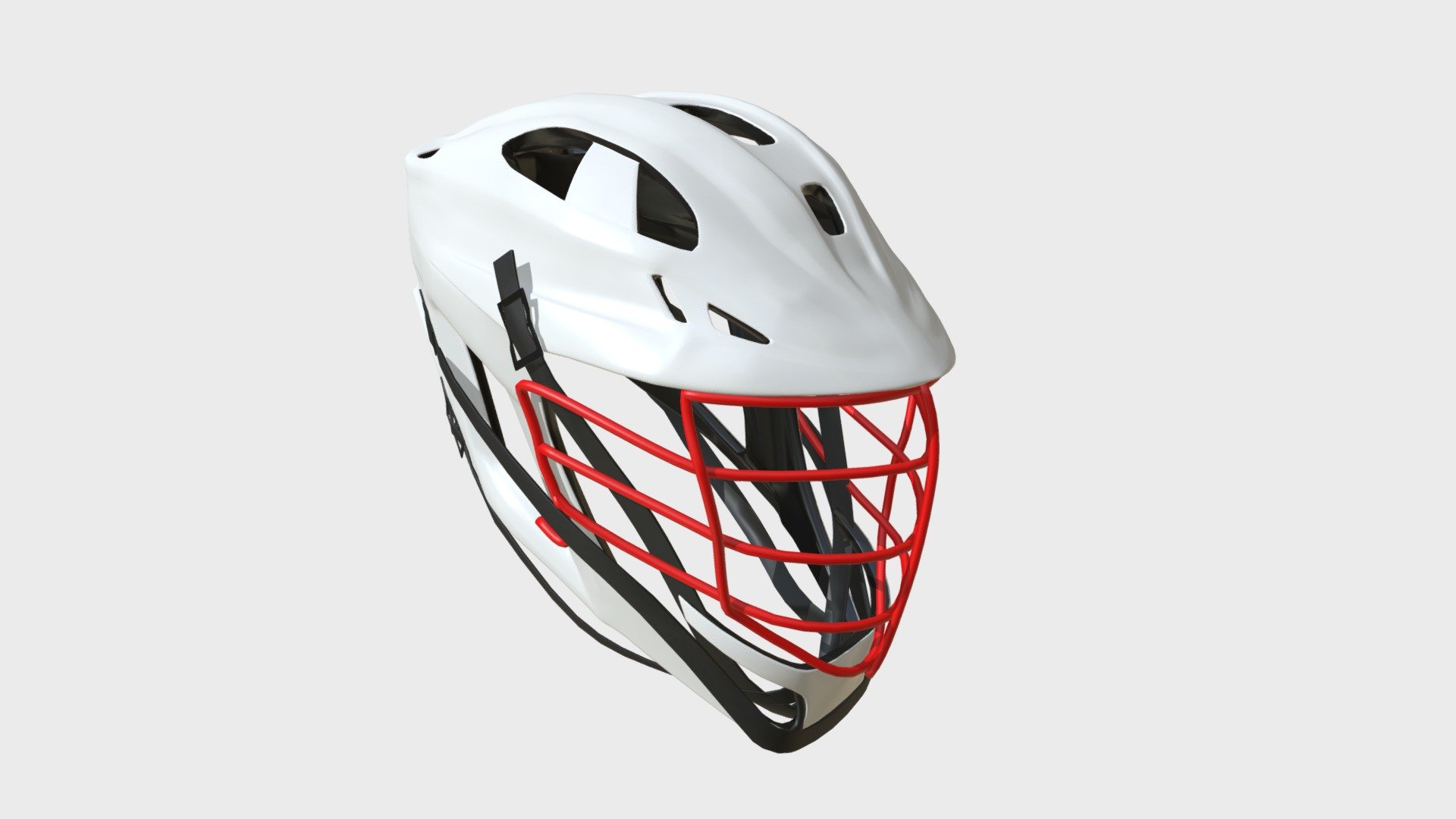 === The following description refers to the additional ZIP package provided with this model ===

Field sport helmet 3D Model. Production-ready 3D Model, with PBR materials, textures, non overlapping UV Layout map provided in the package.

Quads only geometries (no tris/ngons).

Formats included: FBX, OBJ; scenes: BLEND (with Cycles / Eevee PBR Materials and Textures); other: 16-bit PNGs with Alpha.

1 Object (mesh), 1 PBR Material, UV unwrapped (non overlapping UV Layout map provided in the package); UV-mapped Textures.

UV Layout maps and Image Textures resolutions: 2048x2048; PBR Textures made with Substance Painter.

Polygonal, QUADS ONLY (no tris/ngons); 37130 vertices, 37160 quad faces (74320 tris).

Real world dimensions; scene scale units: cm in Blender 3.6.1 LTS (that is: Metric with 0.01 scale).

Uniform scale object (scale applied in Blender 3.6.1 LTS) 3d model