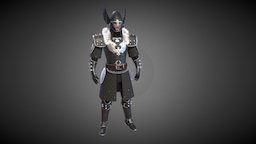Warrior based on concept from Vindictius. armor, armour, warrior, fighter, hero, men, character, game, lowpoly, human, knight