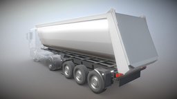Dump Truck Trailer (WIP-1) truck, dump, trailer, heavy, transport, wip, blender-3d, lorry, earthworks, dumper, chasis, 3dhaupt, container, construction, industrial, truck-trailer, industrial-vehicle
