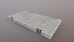 Road plate plate, road, vr, ar, low-poly-model, road-plate