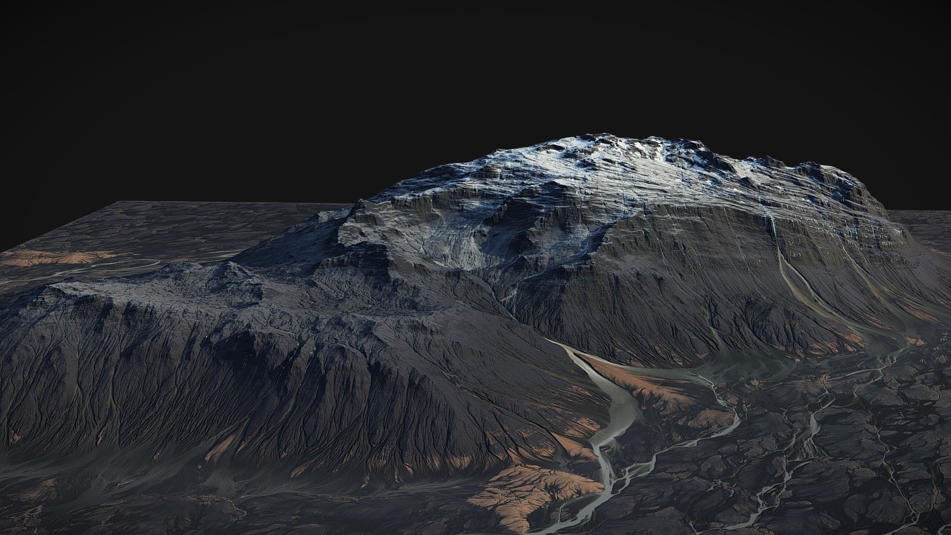 Fully Procedural Landscape created in World Machine.

included 4k textures - COLOR  NORMAL  LIGHT_1  SNOW MASK  RIVER MASK

Ready for game or render!

Other assets on https://gamewarming.com/ - Iceland Black Mountains (World Machine) (2) - Buy Royalty Free 3D model by gamewarming 3d model