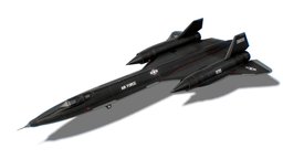 YF-12A Blackbird Jet Fighter Aircraft modern, flying, airplane, fighter, flight, force, lockheed, pbr, lowpoly, mobile, military, air, plane
