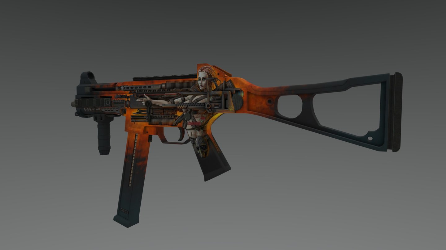 A Counter-Strike: Global Offensive weapon skin, on the Steam Workshop http://steamcommunity.com/sharedfiles/filedetails/?id=502517456

Weapon mesh is an in-game asset, copyright Valve Corporation, Hidden Path Entertainment 3d model