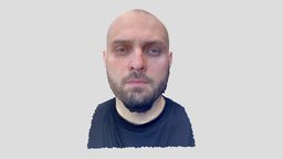 Head scan 03 (photogrammetry) lidar, photorealistic, beard, head, bold, photogrammetry, scan, man, head-scan, beardie, bearded-man, photocatch