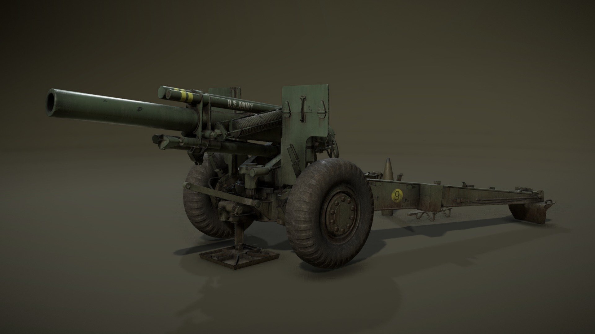 This is a model for featured game called Hell Let Loose. See more: https://www.hellletloose.com 
There was a free base model, so I fully remodeled it, made sculpting and texturing. Cannon consist of 37400 tris 3d model