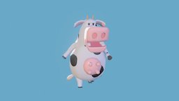Pow Cow cow, character, cartoon, funny