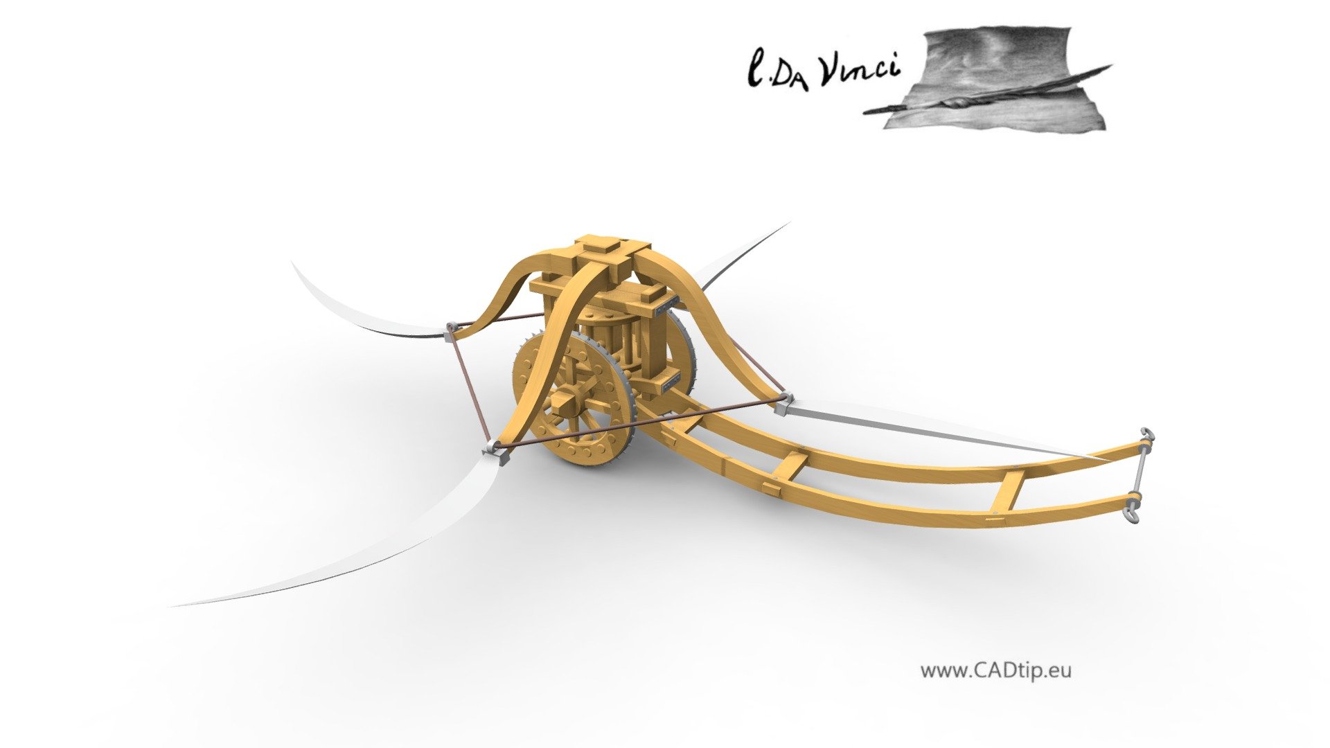 Assault chariot with scythes, Leonardo da Vinci, Biblioteca Reale, Turin/15583r  

More: http://leonardo.cadtip.eu/2012/10/16/utocny-vuz-se-srpy/ - Assault chariot with scythes - 3D model by Mar.K 3d model