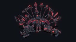 Inferno Weapons & Tools Set inferno, blockbench, low-poly