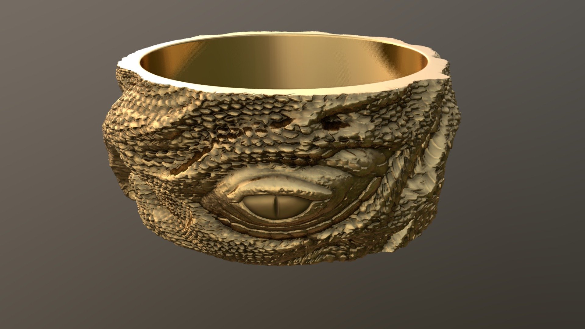 Lizard ring for 3D printing - Lizard Ring - 3D model by Alolkoy 3d model