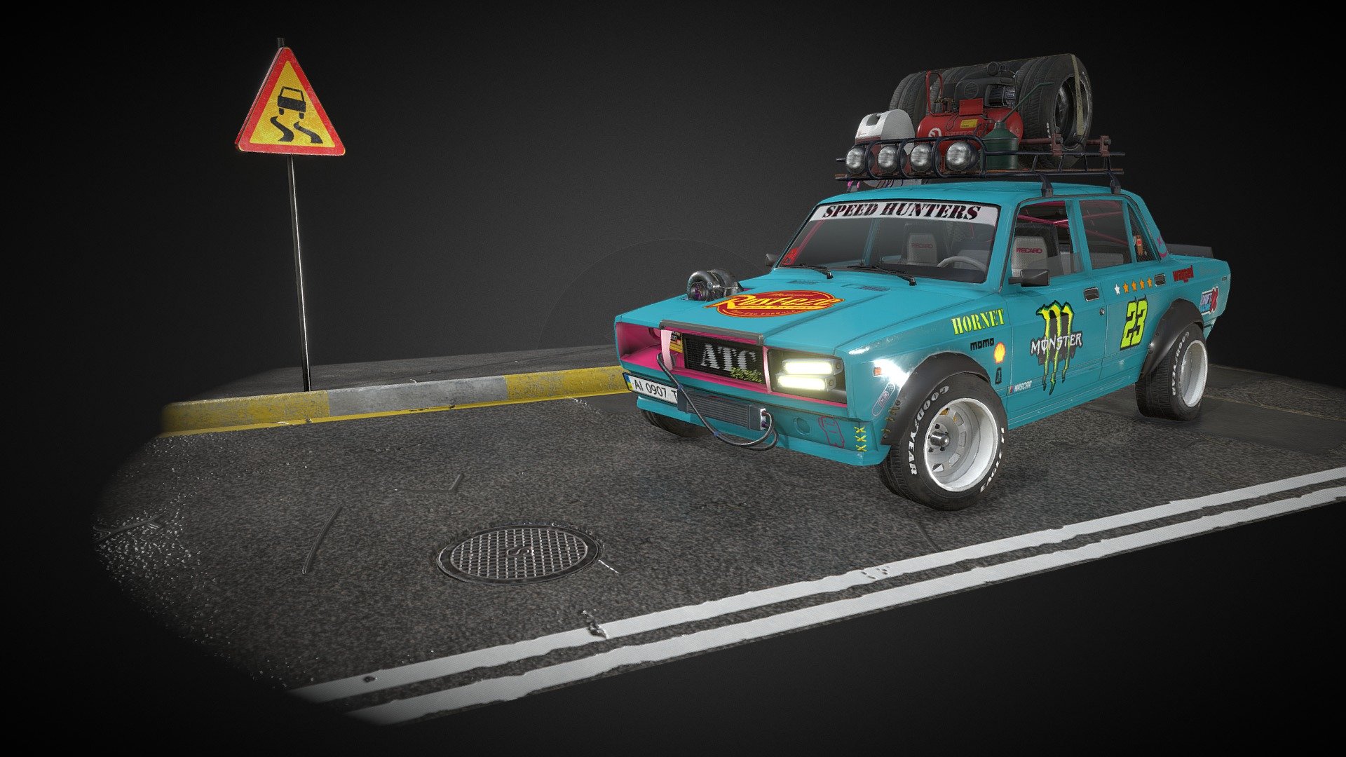 Vaz_2107_Drift car - 3D model by Phoenix_Connor (@odin.takoy1989) 3d model