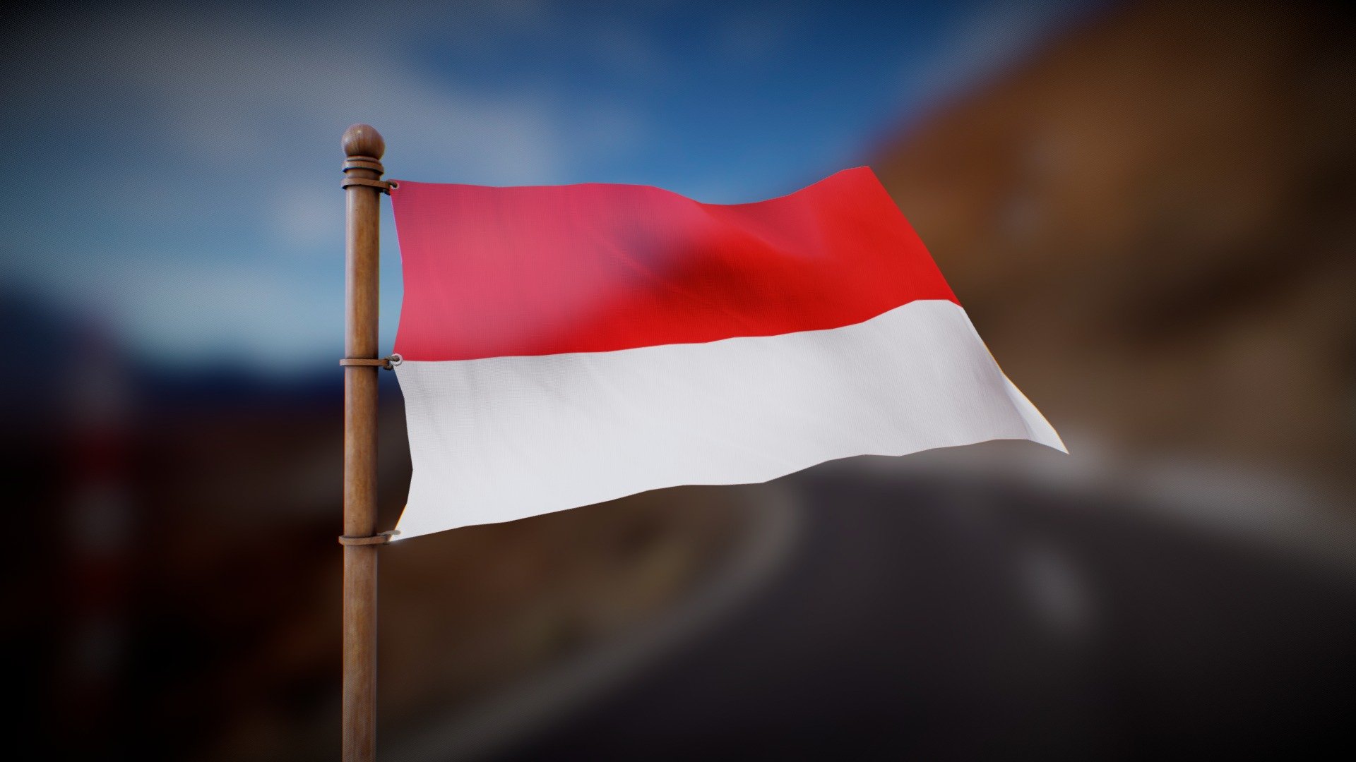 Flag waving in the wind in a looped animation

Joint Animation, perfect for any purpose
4K PBR textures

Feel free to DM me for anu question of custom requests :) - Flag of Indonesia - Wind Animated Loop - Buy Royalty Free 3D model by Deftroy 3d model