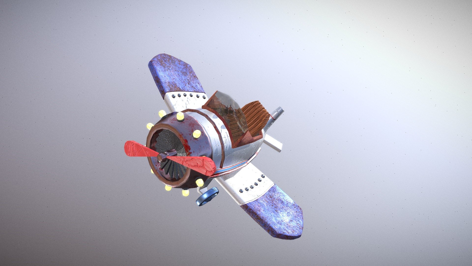 Plane Toy made in Autodesk Maya 2022 and substance painter - Avion / Plane Toy - Download Free 3D model by Stgo Design (@stgodesign) 3d model