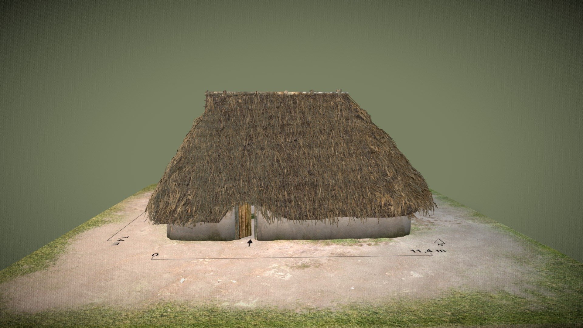 Based on archaeological findings on the banks of the river Rotte in Rotterdam, the Netherlands, this is a reconstruction of a farmhouse dated around 1000 AD.
For more information see the archaeological report (Dutch):
https://archisarchief.cultureelerfgoed.nl/Archis2/Archeorapporten/32/AR30071/BOORrapporten%20469-1.pdf

or some links in English:
https://detijdtrap.nl/en/

https://www.youtube.com/watch?v=UtS8eu7yUcA

https://www.youtube.com/watch?v=8WXKb5raj1U - Medieval farmhouse reconstruction - 3D model by Carolien Bijvoet (@carolien) 3d model