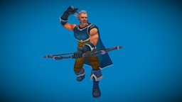 Stylized Human Male Archer(Outfit) arrow, armor, rpg, humanoid, bow, ranger, mmo, rts, fbx, archer, outfit, moba, weapon, character, handpainted, pbr, lowpoly, animation, stylized, fantasy, human