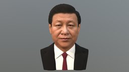Xi Jinping bust for full color 3D printing japan, korea, asia, miniature, china, figurine, color, politician, president, russia, un, clinton, jong, donald, celebrity, kim, putin, famous, politics, communism, trump, merkel, xi, politic, il, jinping, usa