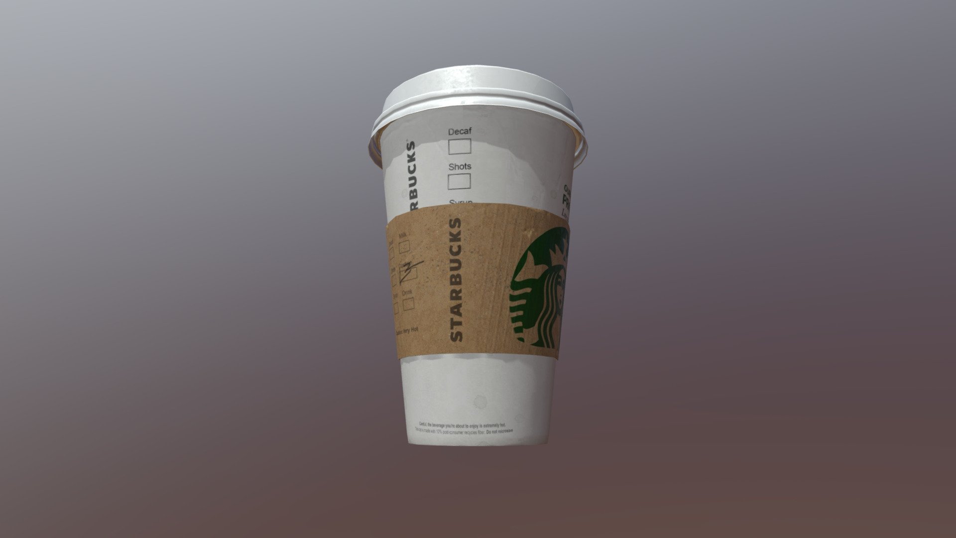 Starbucks Coffee Cup - 3D model by CheshireJester 3d model