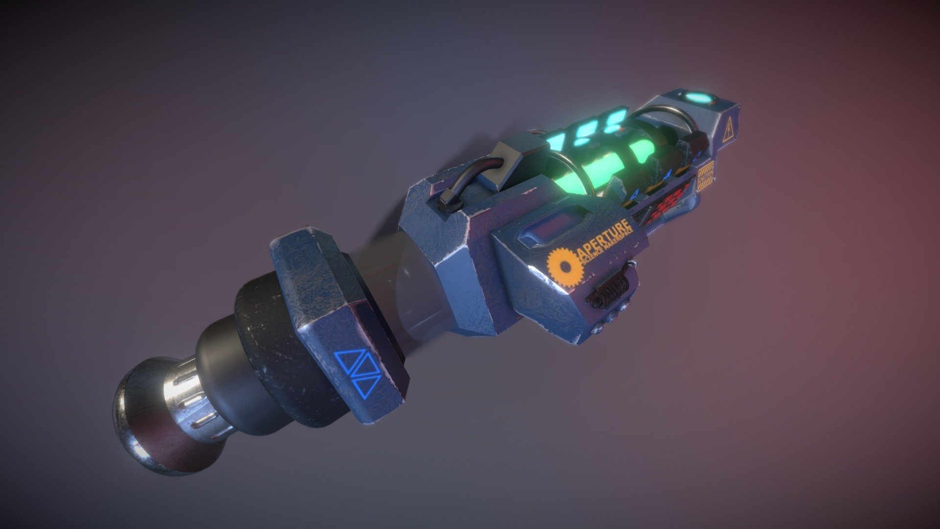 This Guns is Spetial SuperWeapon, called Portal gun, by orange button will open orange portal, and the same thing for blue button, and the green button for gravity effect, 
Thanks - Portal Gun Advanced - 3D model by Amine.Elouneg 3d model