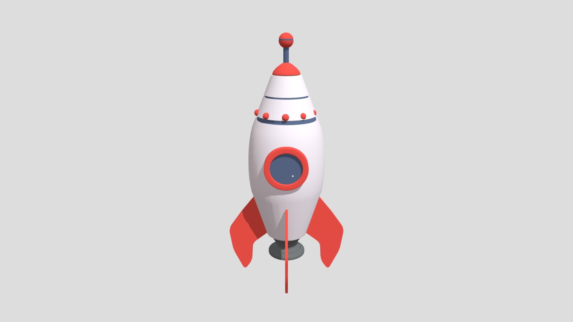 Hey, this is low poly red and white rocket with uv and quad mesh - Red And White Rocket - Download Free 3D model by remarkable.twitch 3d model