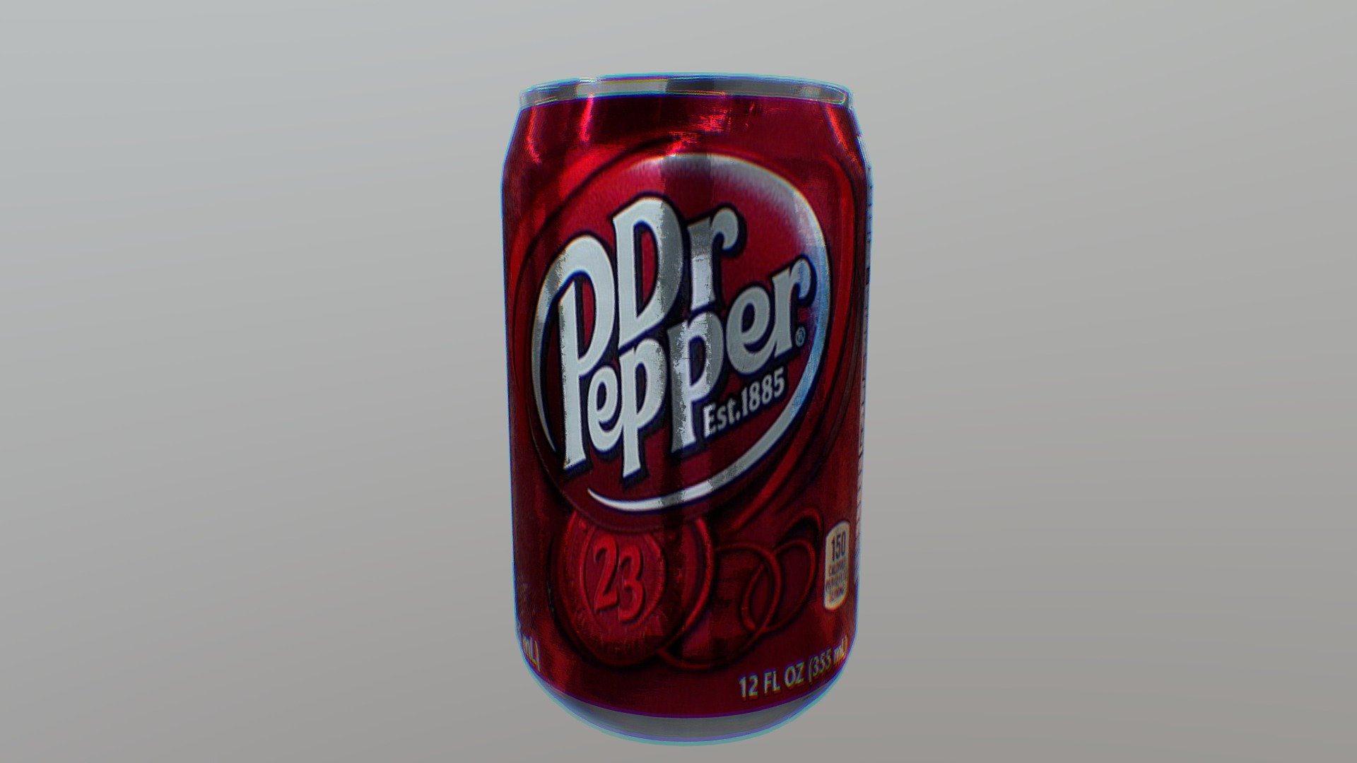 Dr Pepper is a carbonated soft drink. It was created in the 1880s by pharmacist Charles Alderton in Waco, Texas, and first served around 1885. Dr Pepper was first nationally marketed in the United States in 1904. It is now also sold in Europe, Asia, North and South America 3d model