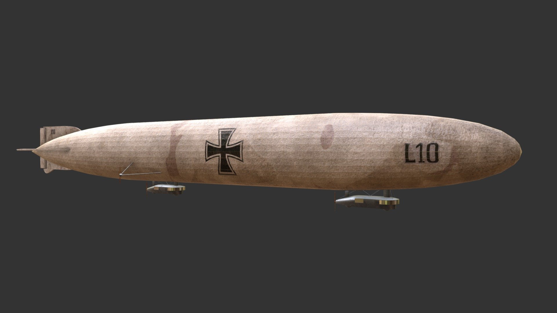 Zeppelin L10 - Zeppelin L10 - 3D model by Romania 100 - Marea Unire (@Acum100ani.ro) 3d model