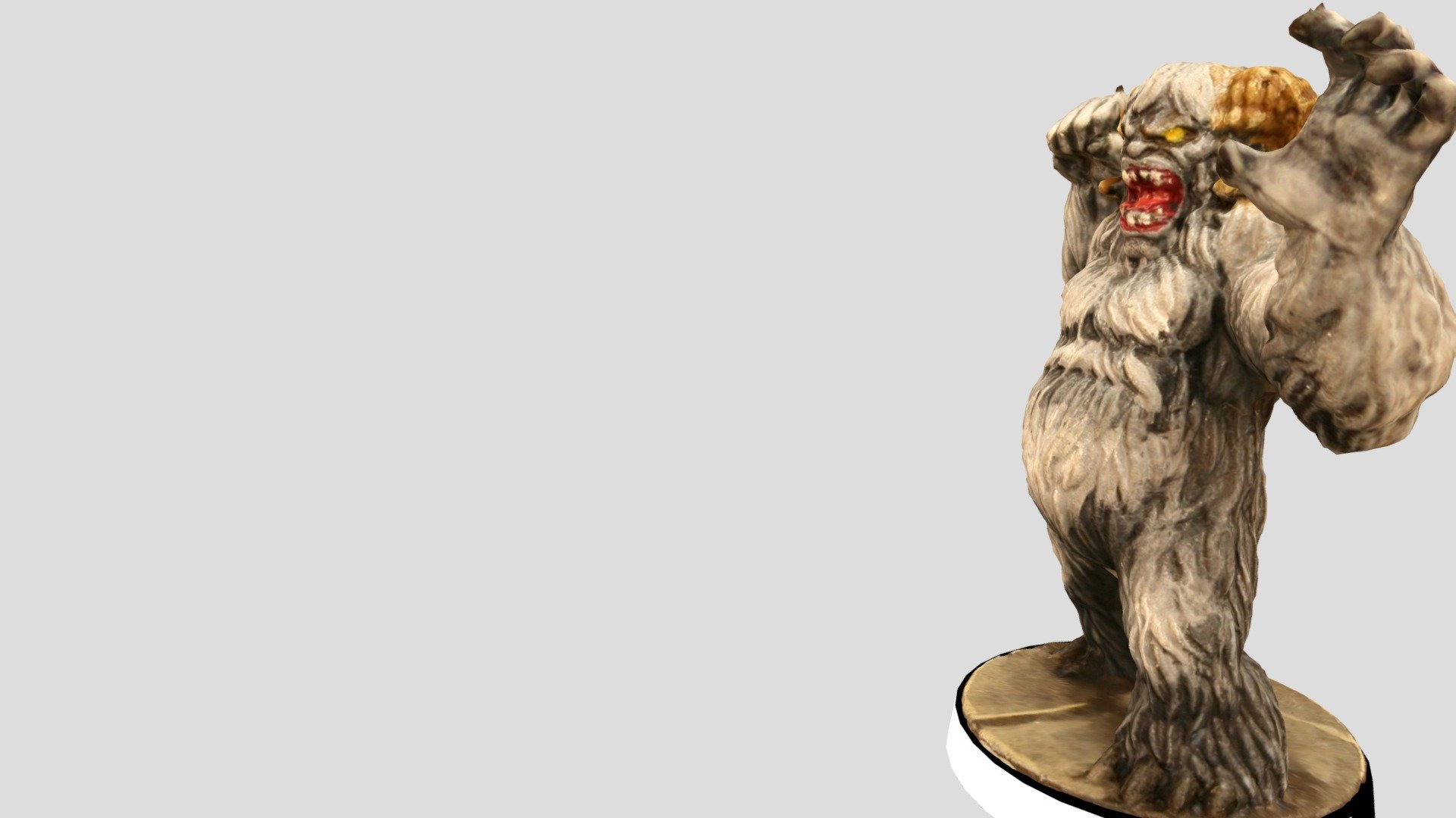 This model is based on the Yeti miniature from the HeroQuest Frozen Horror 2022 expansion 3d model