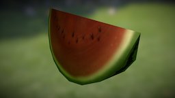 Water Melon Slice water, iii, melon, stranded, slice, photoshop, blender, lowpoly